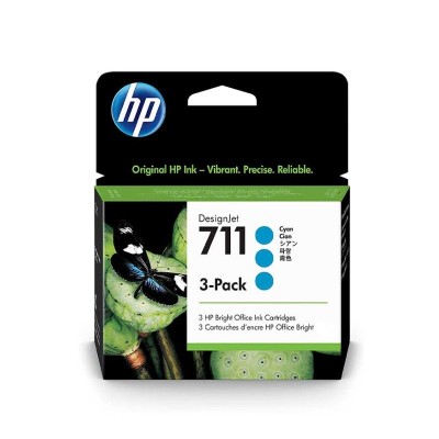 CARTUCHO HP CZ134A (711) CYAN 3 PACK 29 ML