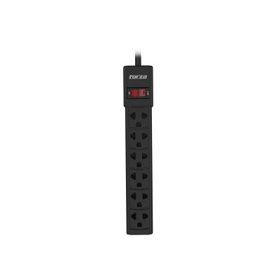 Regleta Forza FPS001B, 6 tomas, Negra
