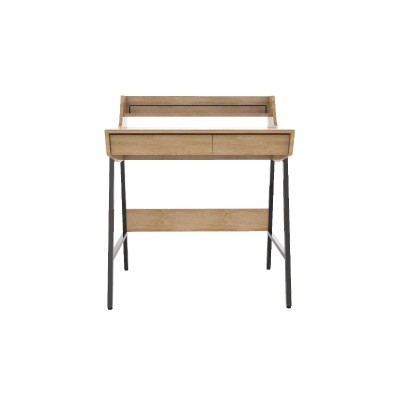 Mesa de Escritorio Xtech - Desk XTF-CD184 de 1 nivel, estructura de metal negro y superficie de madera color haya