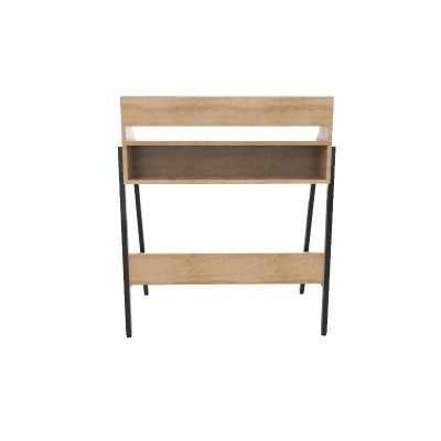 Mesa de Escritorio Xtech - Desk XTF-CD184 de 1 nivel, estructura de metal negro y superficie de madera color haya