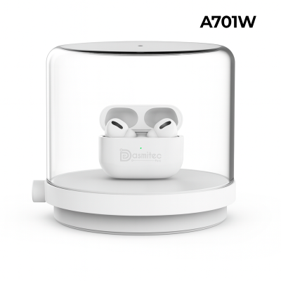 Exhibidor Antirrobo A701W, Alarma, Auriculares y Smartwatch, Blanco