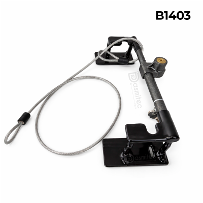 Candado de Seguridad B1403, Cable Acero 1.2m, Ajustable, con Llave