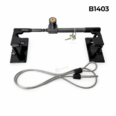Candado de Seguridad B1403, Cable Acero 1.2m, Ajustable, con Llave