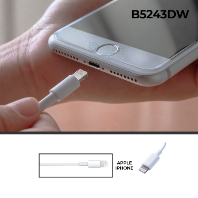Cable de Carga Apple Lightning, Con Luz LED, Blanco, para Soporte Antirrobo