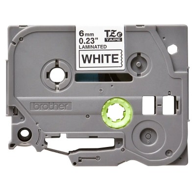 Cinta Brother TZE-211 Negro Sobre Blanco 6mm x 8m