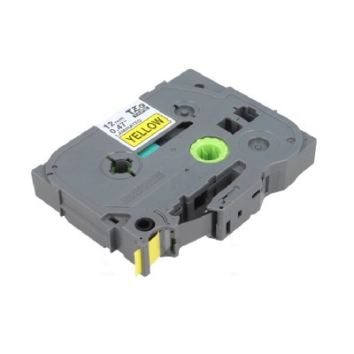 Cinta Brother TZE-631 Negro Sobre Amarillo 12mm x 8m