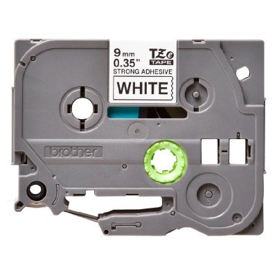 Cinta SuperAdhesivo Brother TZE-S221 Negro Sobre Blanco 9mm x 8m