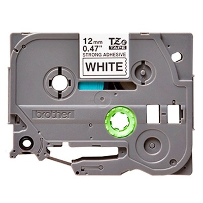 Cinta SuperAdhesivo Brother TZE-S231 Negro Sobre Blanco 12mm x 8m