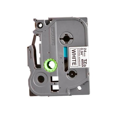 Cinta SuperAdhesivo Brother TZE-S251 Negro Sobre Blanco 24mm x 8m