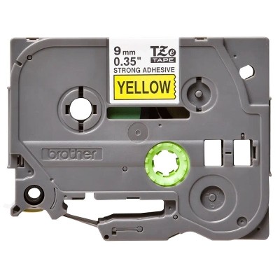 Cinta SuperAdhesivo Brother TZE-S621 Negro Sobre Amarillo 9mm x 8m