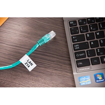 Cinta Flexible Brother TZE-FX241 Negro Sobre Blanco 18mm x 8m