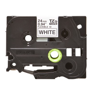 Cinta Flexible Brother TZE-FX251 Negro Sobre Blanco 24mm x 8m