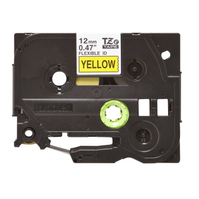 Cinta Flexible Brother TZE-FX631 Negro Sobre Amarillo 12mm x 8m