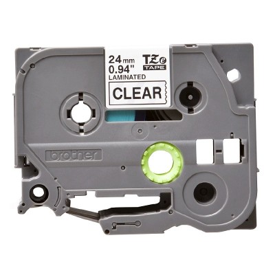 Cinta Brother TZE-151 Negro Sobre Transparente 24mm x 8m