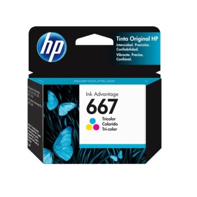 Cartucho de Tinta HP 667 Tricolor Original - (3YM78AL)