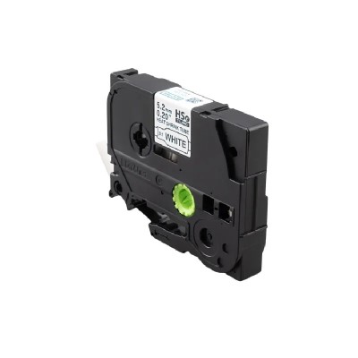 Cinta Termocontraible Brother HSE-211E Negro Sobre Blanco 5.2mm x 1,5m