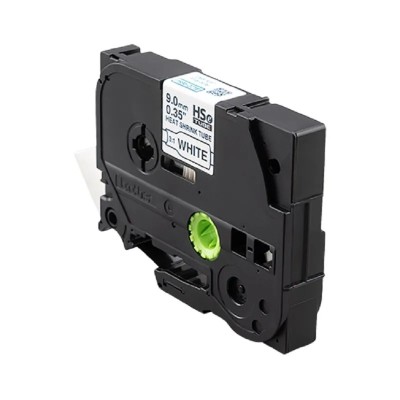 Cinta Termocontraible Brother HSE-221E Negro Sobre Blanco 9mm x 1,5m