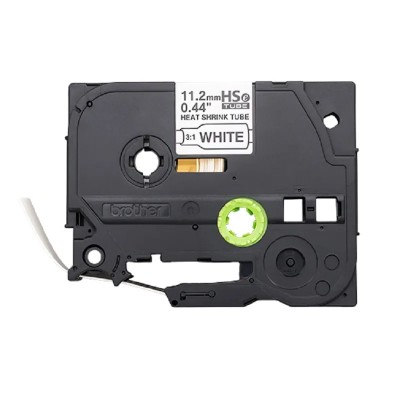 Cinta Termocontraible Brother HSE-231E Negro Sobre Blanco 11.2mm x 1,5m