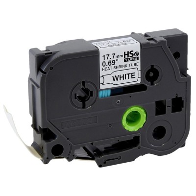 Cinta Termocontraible Brother HSE-241 Negro Sobre Blanco 17.7mm x 1,5m