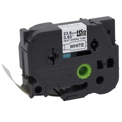 Cinta Termocontraible Brother HSE-251 Negro Sobre Blanco 23,6mm x 1,5m