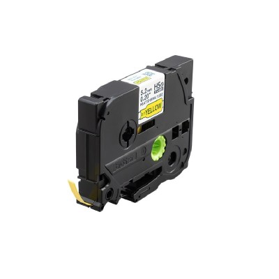 Cinta Termocontraible Brother HSE-611E Negro Sobre Amarillo 5.2mm x 1,5m