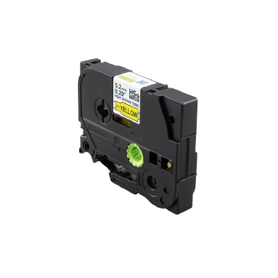 Cinta Termocontraible Brother HSE-611E Negro Sobre Amarillo 5.2mm x 1,5m