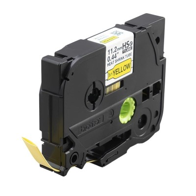 Cinta Termocontraible Brother HSE-631E Negro Sobre Amarillo 11.2mm x 1.5m