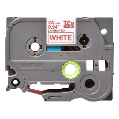 Cinta Brother TZE-252 Rojo Sobre Blanco 24mm x 8m