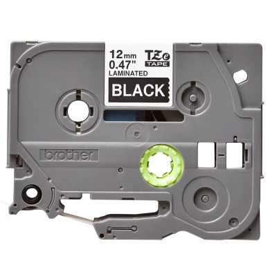 Cinta Brother TZE-335, Blanco Sobre Negro 12mm x 8m