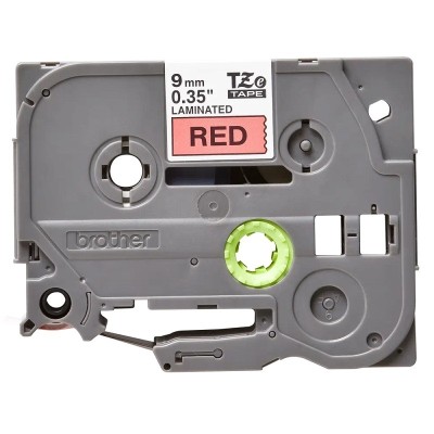 Cinta Brother TZE-421 Negro Sobre Rojo 9mm x 8m