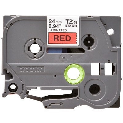 Cinta Brother TZE-451 Negro Sobre Rojo 24mm x 8m