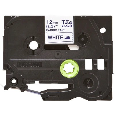 Cinta Brother TZE-FA3 Textil Azul Marino Sobre Blanco 12mm x 3m