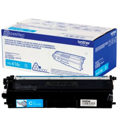 TONER BROTHER TN-416 CYAN 6.5K PAG. (HL-8360CDW / MFC-L8610CDW / MFC-L8900CDW / MFC-L9570CDW)