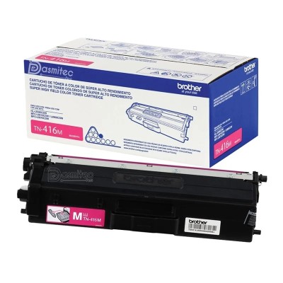 TONER BROTHER TN-416 MAGENTA 6.5K PAG. (HL-8360CDW / MFC-L8610CDW / MFC-L8900CDW / MFC-L9570CDW)