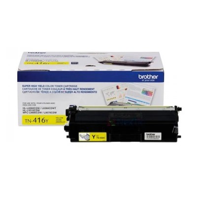 TONER BROTHER TN-416 YELLOW 6.5K PAG. (HL-8360CDW / MFC-L8610CDW / MFC-L8900CDW / MFC-L9570CDW)