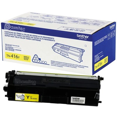 TONER BROTHER TN-416 YELLOW 6.5K PAG. (HL-8360CDW / MFC-L8610CDW / MFC-L8900CDW / MFC-L9570CDW)