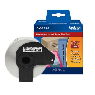 Cinta Brother DK-2113 62 mm x 15.2mts Transparente Rollo Continuo