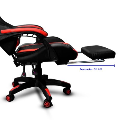 Silla DP Gamer PRO-RD luz RGB Masajeador y Parlantes Red