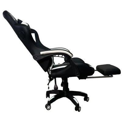 Silla DP Gamer PRO-WT luz RGB Masajeador y Parlantes White